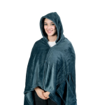 Manta polar macia 3 em 1 com bolso frontal 220 g/m² cor azul quinta vista