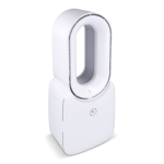 Ventoinha portátil sem pás com luz LED de 6 cores e 4 velocidades cor branco