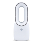 Ventoinha portátil sem pás com luz LED de 6 cores e 4 velocidades cor branco segunda vista