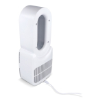 Ventoinha portátil sem pás com luz LED de 6 cores e 4 velocidades cor branco terceira vista