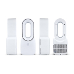 Ventoinha portátil sem pás com luz LED de 6 cores e 4 velocidades cor branco sexta vista