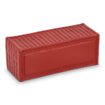 Anti-stress de espuma PU em forma quadrada de contentor marítimo cor vermelho