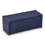 Anti-stress de espuma PU em forma quadrada de contentor marítimo cor azul-escuro
