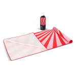Toalha de praia em RPET com tecnologia de secagem rápida 100x180cm cor vermelho