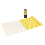 Toalha de praia em RPET com tecnologia de secagem rápida 100x180cm cor amarelo