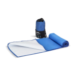 Toalha em RPET com tecnologia de secagem rápida e bolsa 40x80 cm cor azul