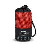 Toalha em RPET com tecnologia de secagem rápida e bolsa 40x80 cm cor vermelho segunda vista