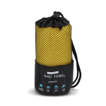Toalha em RPET com tecnologia de secagem rápida e bolsa 40x80 cm cor amarelo segunda vista