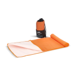 Toalha em RPET com tecnologia de secagem rápida e bolsa 40x80 cm cor cor-de-laranja