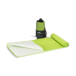 Toalha em RPET com tecnologia de secagem rápida e bolsa 40x80 cm cor verde-lima