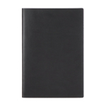 Caderno A5 com capa macia em PU e fita marca-páginas, folhas pautadas cor vermelho segunda vista