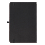Caderno A5 pautado de capa dura em PU ideal para gravação a laser cor preto segunda vista
