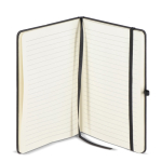 Caderno A5 pautado de capa dura em PU ideal para gravação a laser cor preto terceira vista