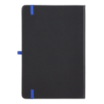 Caderno A5 pautado de capa dura em PU ideal para gravação a laser cor azul segunda vista
