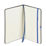 Caderno A5 pautado de capa dura em PU ideal para gravação a laser cor azul terceira vista