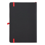 Caderno A5 pautado de capa dura em PU ideal para gravação a laser cor vermelho segunda vista