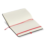Caderno A5 pautado de capa dura em PU ideal para gravação a laser cor vermelho quarta vista