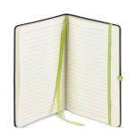 Caderno A5 pautado de capa dura em PU ideal para gravação a laser cor verde terceira vista