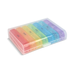Caixa para comprimidos em plástico com 7 caixas e 3 compartimentos cor multicolor segunda vista