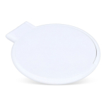 Espelho compacto de plástico com design simples e leve cor branco segunda vista