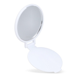 Espelho compacto de plástico com design simples e leve cor branco terceira vista