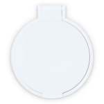 Espelho compacto de plástico com design simples e leve cor branco quinta vista