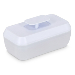 Forma de plástico para cubos de gelo com ejeção por botão cor branco segunda vista
