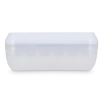 Forma de plástico para cubos de gelo com ejeção por botão cor branco quarta vista