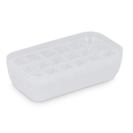 Forma de plástico para cubos de gelo com ejeção por botão cor branco quinta vista