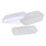 Forma de plástico para cubos de gelo com ejeção por botão cor branco sexta vista