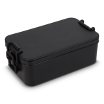 Marmita dupla com fecho de clipes e talheres integrados 1,55 L cor preto