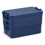 Marmita dupla com fecho de clipes e talheres integrados 1,55 L cor azul-escuro oitava vista