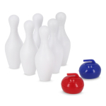 Jogo bowling de mesa com pista dobrável e caixa compacta de arrumação cor preto quarta vista
