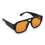Óculos de sol em plástico reciclado com lentes fumadas e proteção UV400 cor preto