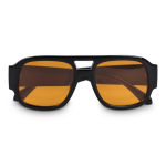 Óculos de sol em plástico reciclado com lentes fumadas e proteção UV400 cor preto segunda vista