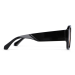 Óculos de sol em plástico reciclado com lentes fumadas e proteção UV400 cor preto terceira vista