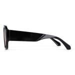 Óculos de sol em plástico reciclado com lentes fumadas e proteção UV400 cor preto quarta vista