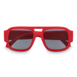 Óculos de sol em plástico duro reciclado com proteção UV400 cor vermelho segunda vista