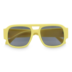 Óculos de sol em plástico duro reciclado com proteção UV400 cor amarelo segunda vista