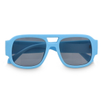 Óculos de sol em plástico duro reciclado com proteção UV400 cor azul-claro segunda vista