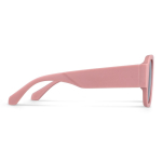 Óculos de sol em plástico duro reciclado com proteção UV400 cor rosa pastel terceira vista