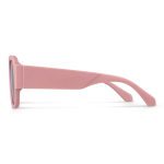 Óculos de sol em plástico duro reciclado com proteção UV400 cor rosa pastel quarta vista