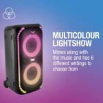 Altifalante portátil com rodas e luzes multicolor Fresh'n Rebel 640W cor preto sexta vista