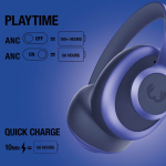 Auscultadores over-ear cancelamento de ruído Fresh'n Rebel Clam Ace 2 cor azul sétima vista