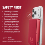Power bank magnética com carregamento sem fios Fresh'n Rebel 10.000mAh cor vermelho nona vista
