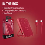 Power bank magnética com carregamento sem fios Fresh'n Rebel 10.000mAh cor vermelho