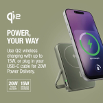 Power bank magnética com carregamento sem fios Fresh'n Rebel 10.000mAh cor verde oitava vista