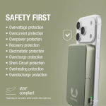 Power bank magnética com carregamento sem fios Fresh'n Rebel 10.000mAh cor verde nona vista