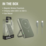 Power bank magnética com carregamento sem fios Fresh'n Rebel 10.000mAh cor verde