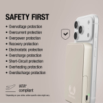 Power bank magnética com carregamento sem fios Fresh'n Rebel 10.000mAh cor bege nona vista